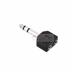 Plug Adaptador P10 (M) para 2 P2 (F) KP-HM013 - Knup
