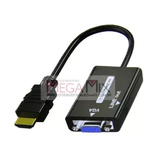 Cabo Conversor HDMI para VGA com Áudio MTV-712 - Tomate