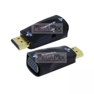 Adaptador HDMI para VGA com Conversor de Áudio MTV-725 - Tomate