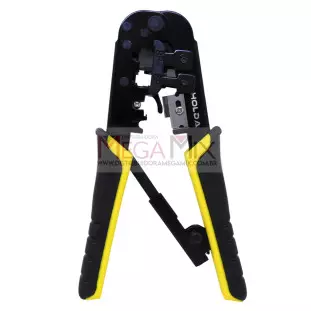 Alicate de Crimpar com Catraca para RJ11 RJ12 RJ45-8P6P H1301 - Holda