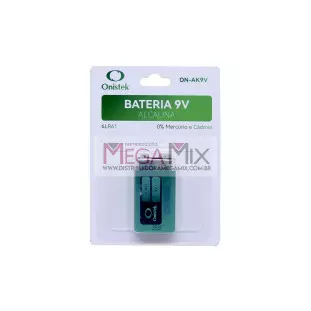 Bateria Alcalina 9V/6LR61 ON-AK9V - Onistek