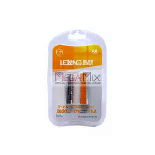 Pilha AA Recarregável c/2 2800mAh LE-7999-10 - Lelong