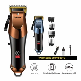 Máquina de Corte Recarregável com Visor Digital 3W BM-C031 - B-Max