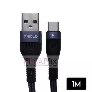 Cabo de Dados USB + Tipo C 1M CB09-3 - A'Gold