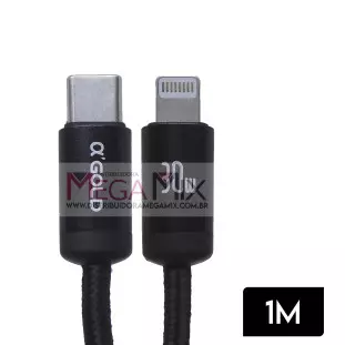 Cabo de Dados USB-C + Iphone 30W 1M CB130 - A'Gold