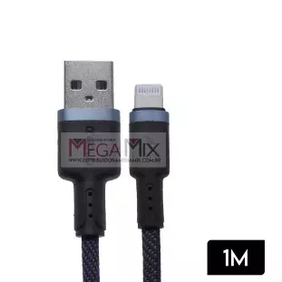 Cabo de Dados USB + Iphone 5.0A 1M CB67-2 - A'Gold