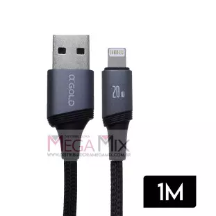 Cabo de Dados USB + Iphone 20W 1M CB78-2 - A'Gold