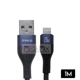 Cabo de Dados USB + Iphone 20W 1M CB98-2 - A'Gold