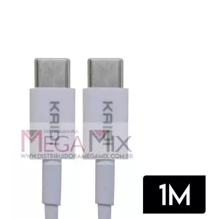 Cabo de Dados Tipo C + Tipo C 1M KD-01C - Kaidi