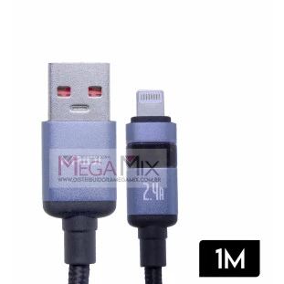 Cabo de Dados USB + Iphone com Visor 2.4A 12W 1M KD-101A - Kaidi