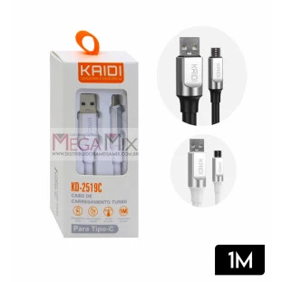 Cabo de Dados USB + Tipo C 1M KD-2519C - Kaidi