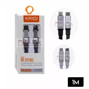 Cabo de Dados Tipo C + Iphone 1M 30W KD-2519CL - Kaidi