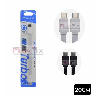 Cabo de Dados Tipo C + Tipo C 60W LE-871CC - It-Blue