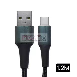 Cabo de Dados USB + Tipo C 1.2M TC-210C - Tomate