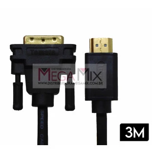 Cabo HDMI + DVI 3M MCB-024 - Tomate