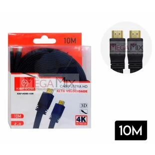 Cabo HDMI + HDMI Ultra HD 4K KAP-HDMI-10M - Kapbom