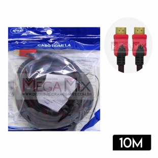 Cabo HDMI + HDMI com Malha 1.4 10M KP-YP5003 - Knup