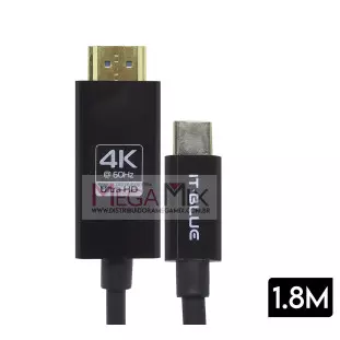 Cabo HDMI + Tipo C 4K 1.8M LE-6638-1.8M - It-Blue