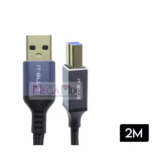 Cabo USB 3.0 para Tipo-B Impressora 2M - LE-3106-2 - It-Blue