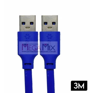 Cabo USB (M) + USB (M) 3.0 3M LT-1108 - Lotus