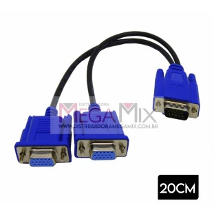 Cabo VGA (Macho) para 2 VGA (Fêmea) KP-HM030 - Knup