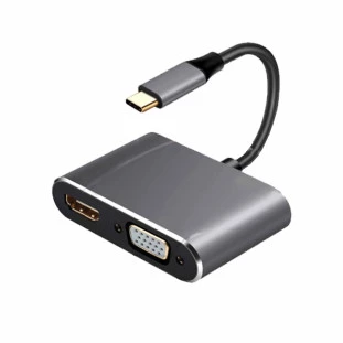 Cabo Conversor 4 em 1 Tipo C para Tipo C/HDMI/USB/VGA AU-583 - Altomex
