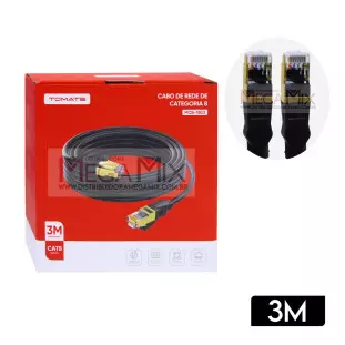 Cabo de Rede RJ45 CAT8 3M MCB-1803 - Tomate