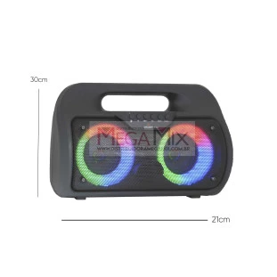 Caixa de Som Bluetooth Portátil 20W Led RGB D-3205 - Grasep