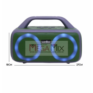 Caixa de Som Bluetooth Portátil 100W D-X612 - SomBox 