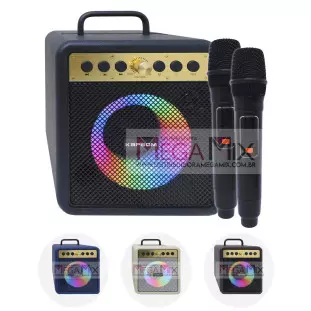 Caixa de Som Portátil Bluetooth com Microfone 100W KA-8597 - Kapbom