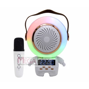 Mini Caixa de Som Astronauta RGB Bluetooth com Microfone 5W KA-8776 - Kapbom