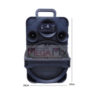 Caixa de Som Portáil Bluetooth com Microfone 8" 10W KA-8961 - Kapbom