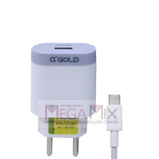 Carregador UBS para Tipo C 30W 6.1A CA39-3 - A'gold
