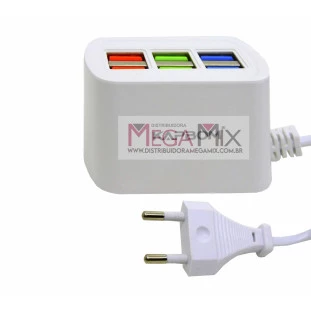 Carregador Hub com 6 USB 5V KA-7150 - Kapbom