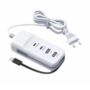 Carregador Tipo C 2 USB 5.1A + 2 USB-C 66W KA-7156 - Kapbom
