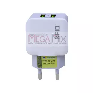 Carregador 2 USB 2.4A 12W KD-301 - Kaidi
