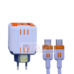 Carregador Turbo USB + USB-C GaN 65W KD-693CC - Kaidi