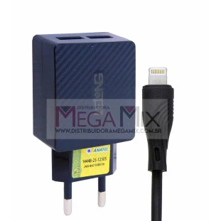 Carregador de Celular Iphone + 2 USB 5.1A LE-230FP - Lelong