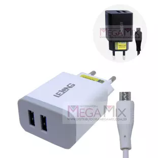 Carregador 2 USB para Micro USB V8 4.1A LE-232FV - Lelong
