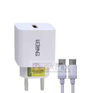 Carregador USB para Tipo C 18W 1.5A LE-257C - Lelong