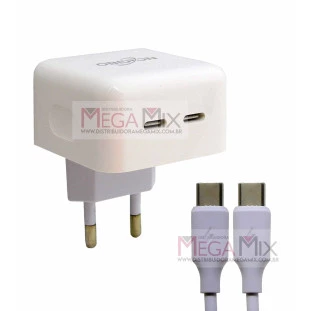 Carregador de Celular Tipo-C + 2 USB-C 40W 1A OR-IC047/C - Oberon