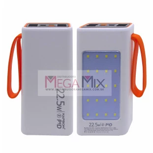 Carregador Portátil Power Bank Solar com Lanterna 30000mAh KA-926 - Kapbom