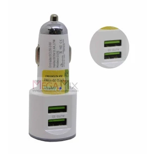 Carregador Veicular com 2 USB 20W 4.1A CJ05-4 - A'Gold