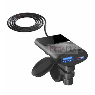 Carregador Turbo para Moto USB-C 30W + USB 18W KA-C911 - Kapbom