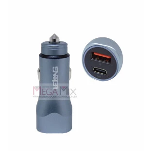 Carregador Veicular USB + Tipo C 48W LE-537 - Lelong