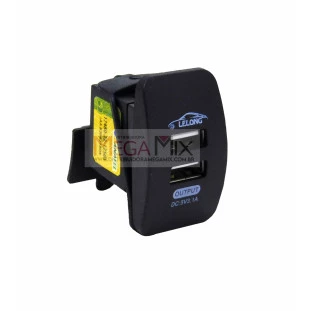 Tomada Carregador Veicular USB 3.1A LE-6820 - Lelong