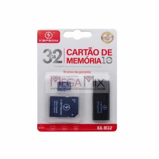 Cartão de Memória 32GB + Leitor USB e Adapt. MMC KA-M32 - Kapbom
