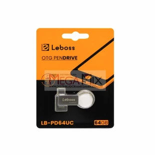 Pendrive 64GB 2 em 1 (USB 2.0 + Tipo C) LB-PD64UC - Leboss