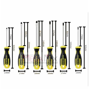 Kit de Chaves de Fenda e Phiips 6 Peças BOM-3120 - Bomvink
