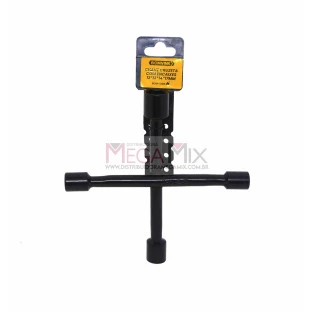 Chave de Roda Cruz 4 Bocas 12/13/14/17mm BOM-1208 - Bomvink